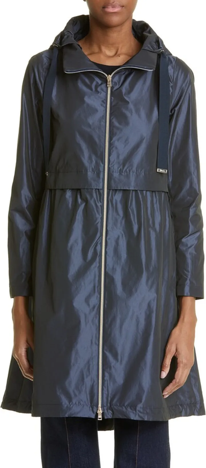 Water Repellent Hooded Taffeta Jacket