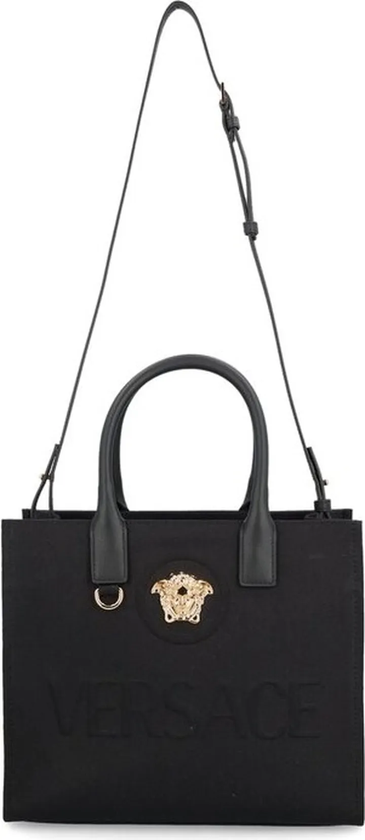 Versace Medusa Logo Embossed Tote Bag