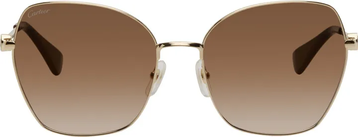 Cartier Gold 'C De Cartier' Signature Sunglasses
