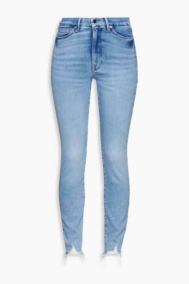 Good Legs distressed mid-rise skinny jeans