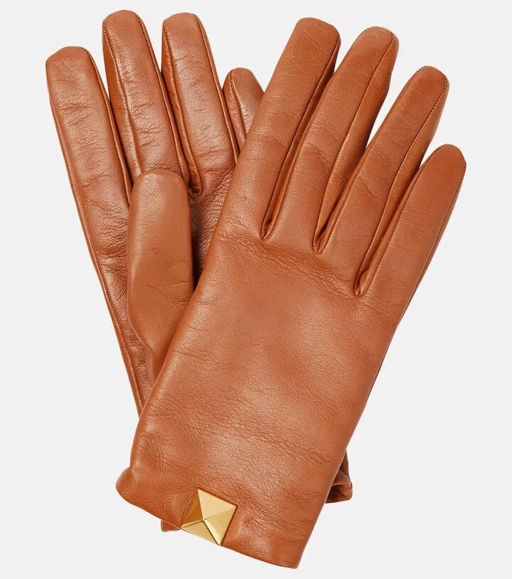 One Stud leather gloves