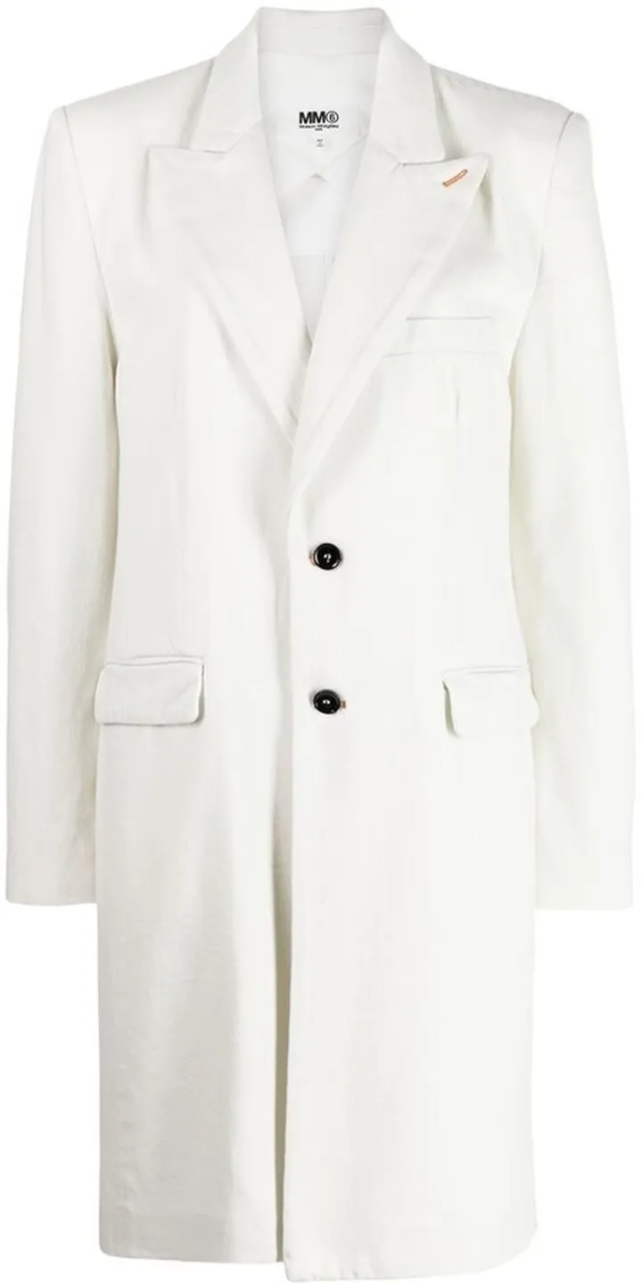 Single-Breasted Peak-Lapel Coat