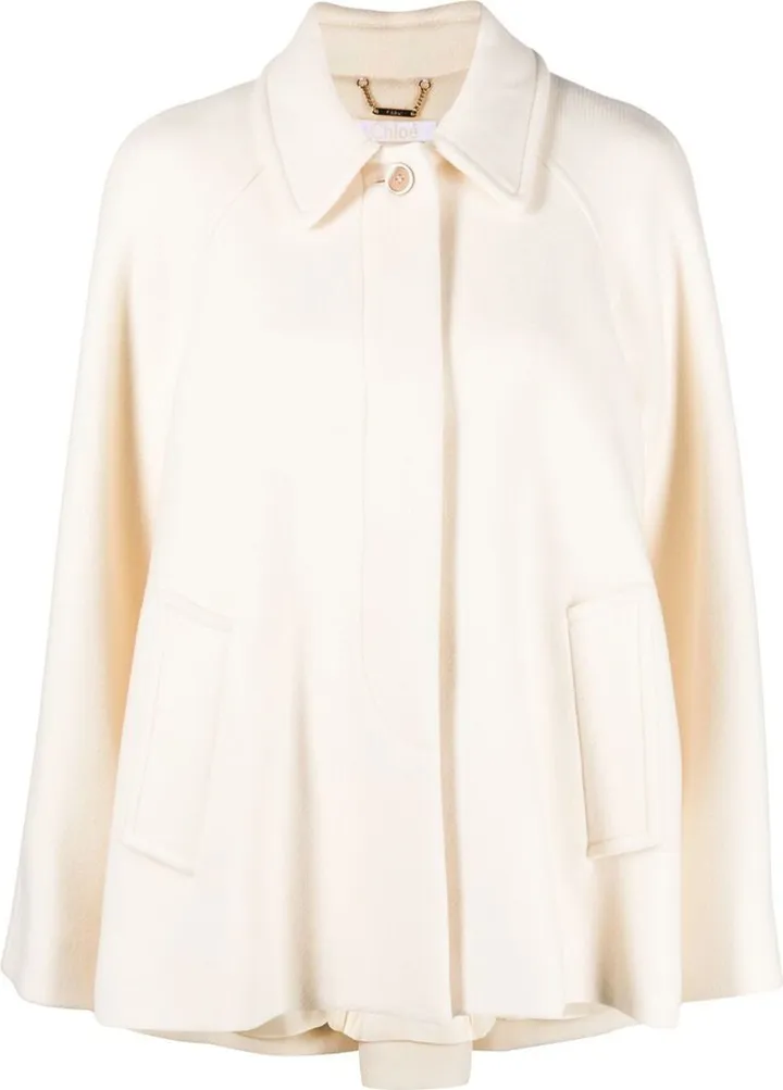 CHLOÉ- Wool Cape Coat