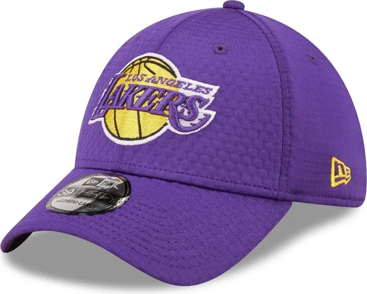 Men's New Era Purple Los Angeles Lakers Essential 39Thirty Flex Hat