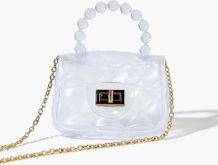 Mini Transparent Quilted Crossbody Bag
