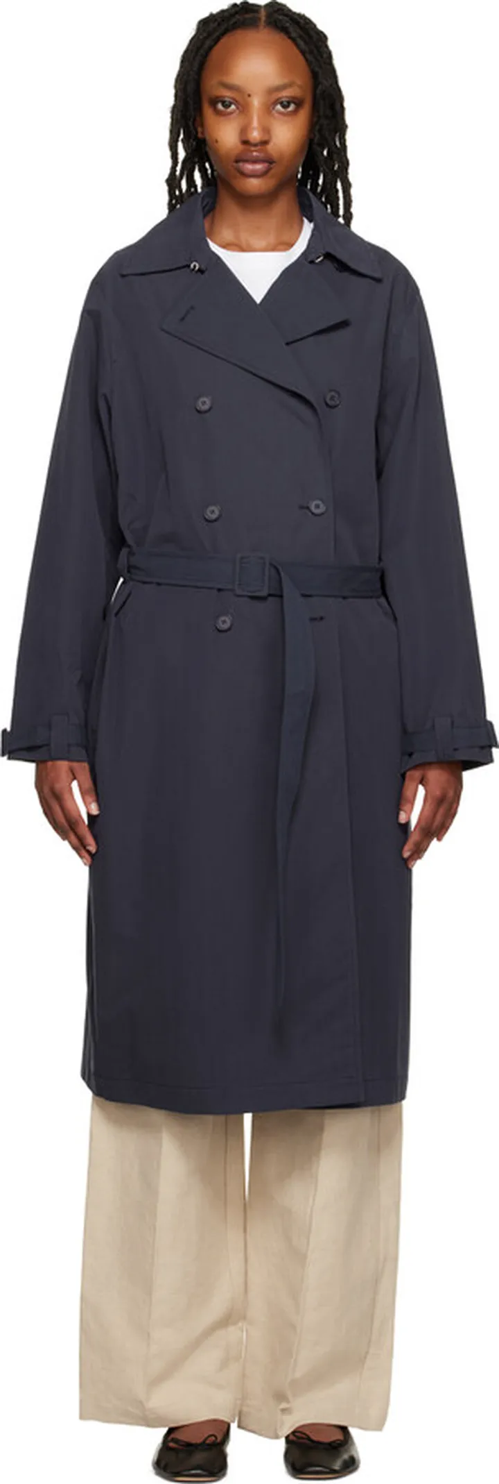 A.P.C. Navy Irene Trench Coat
