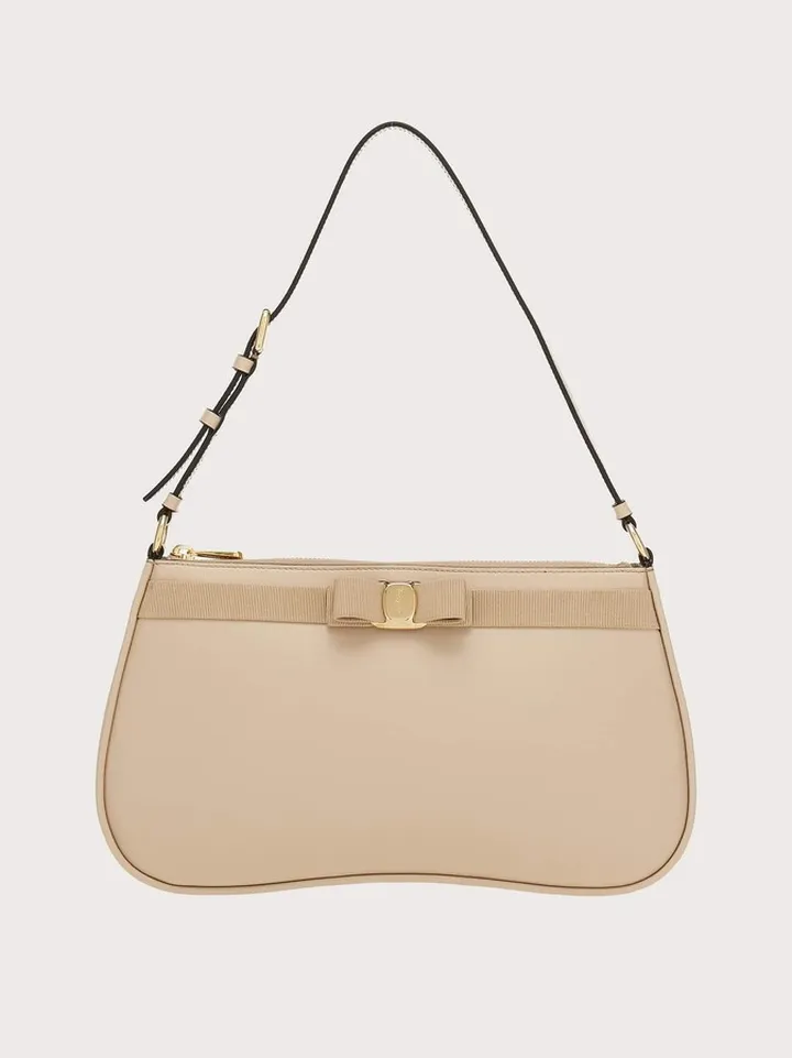 Ferragamo Women Vara bow shoulder bag Beige