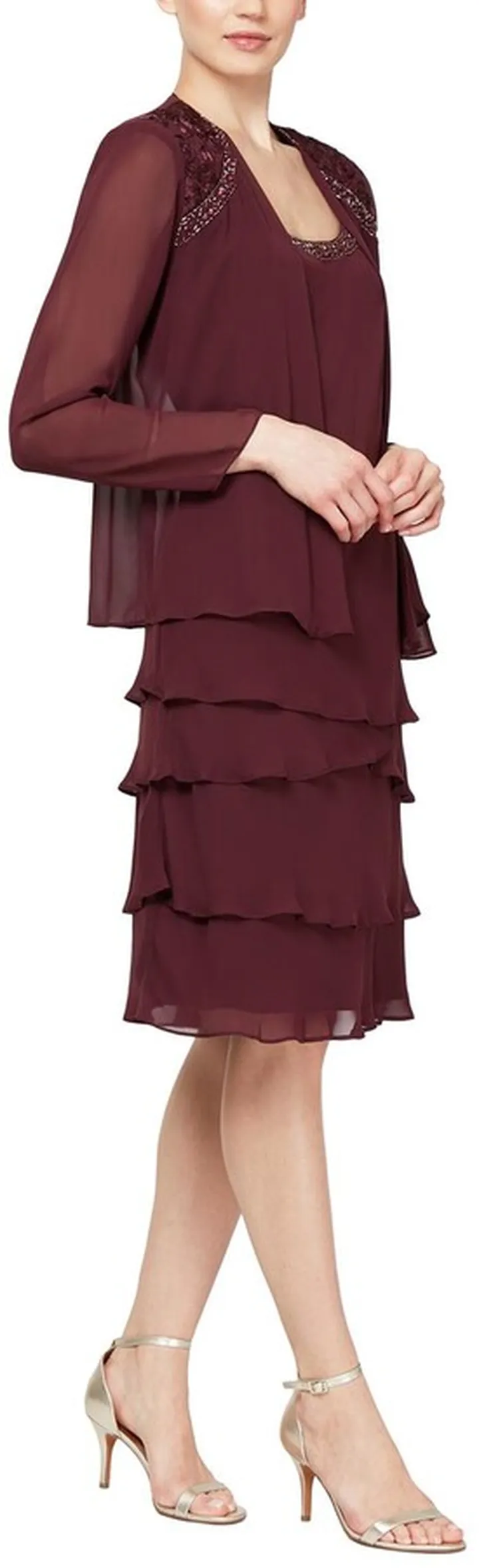 Long Sleeve Two-Piece Jacket Dress