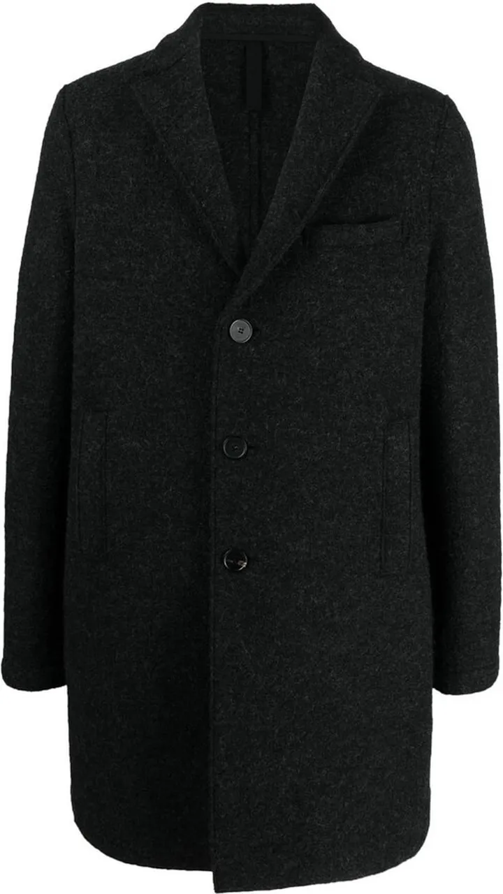 Single-Breasted Virgin Wool Coat