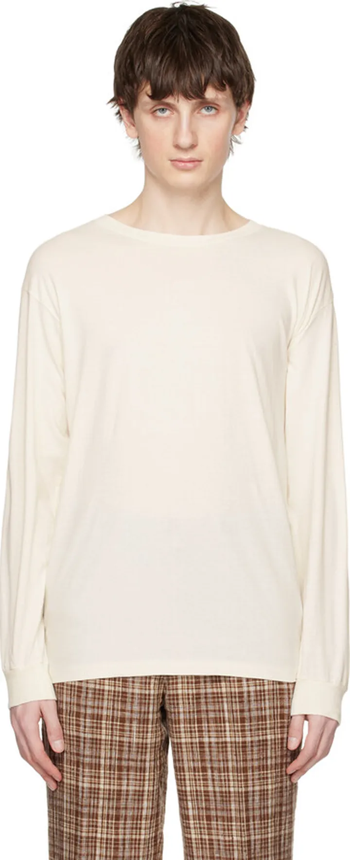 AURALEE Off-White Hard Twist Long Sleeve T-Shirt
