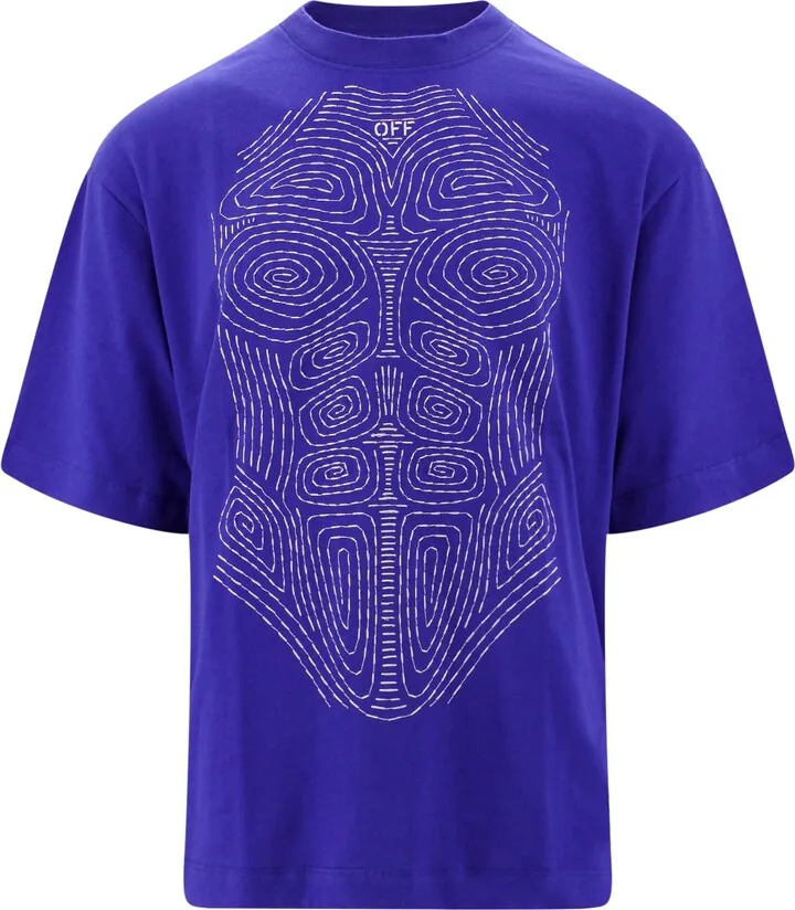 Cotton t-shirt with frontal embroidery