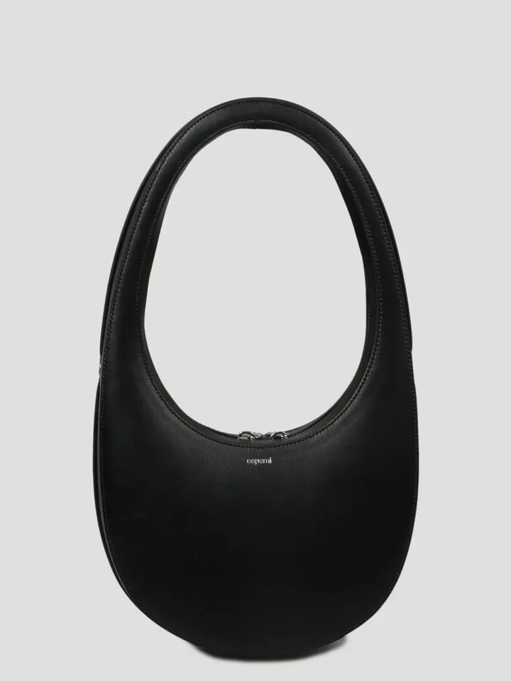 Coperni leather oval-shaped bag.