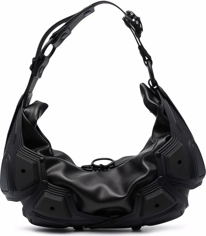 Black Module 02 Half Moon Leather Shoulder Bag