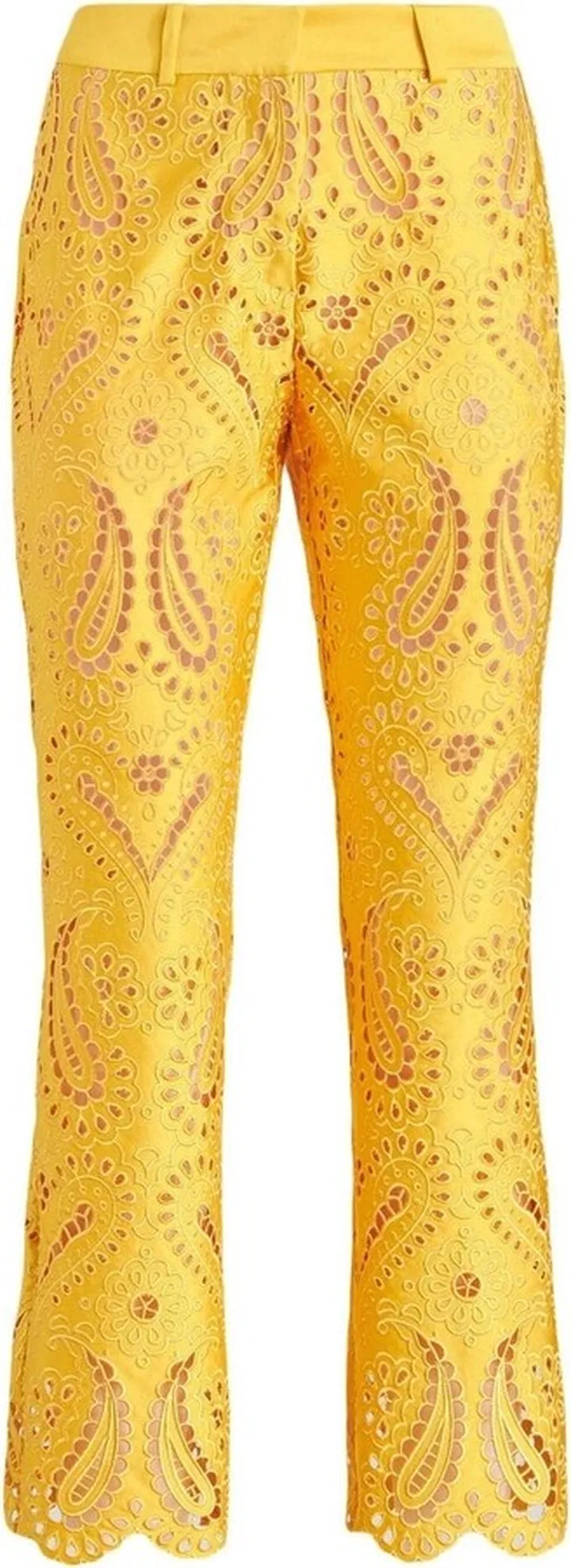 Cropped Broderie Anglaise Trousers
