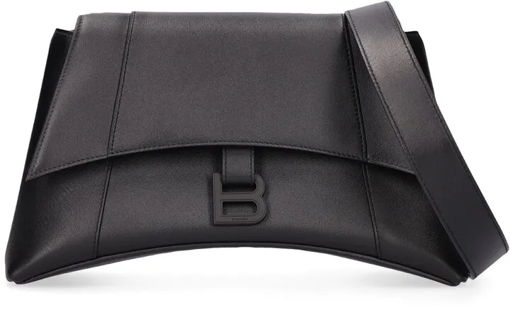 Small Hourglass leather shoulder bag