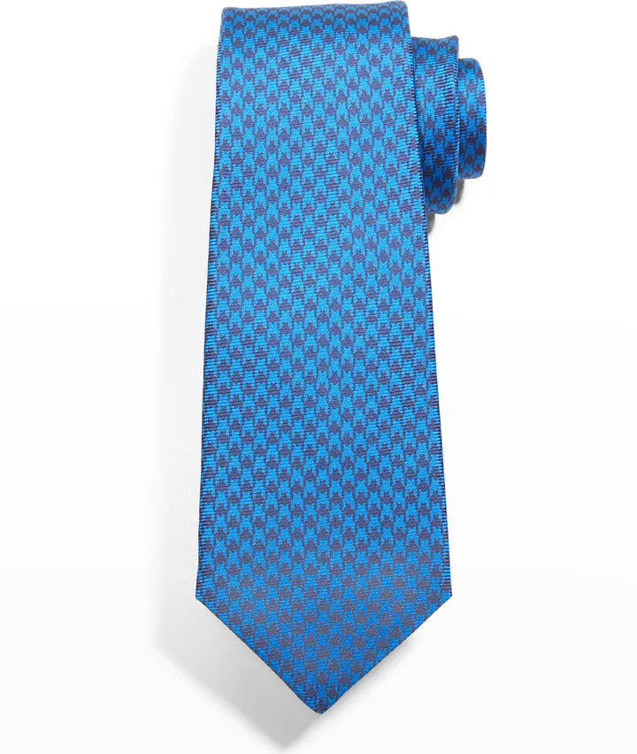 Men's Houndstooth Silk Tie