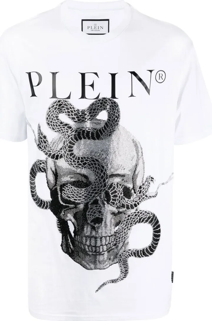 Snake-print short-sleeve T-shirt