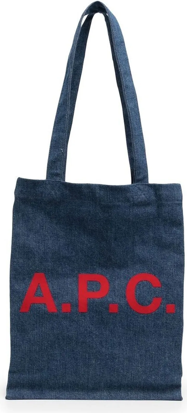 Logo-Patch Denim Tote Bag