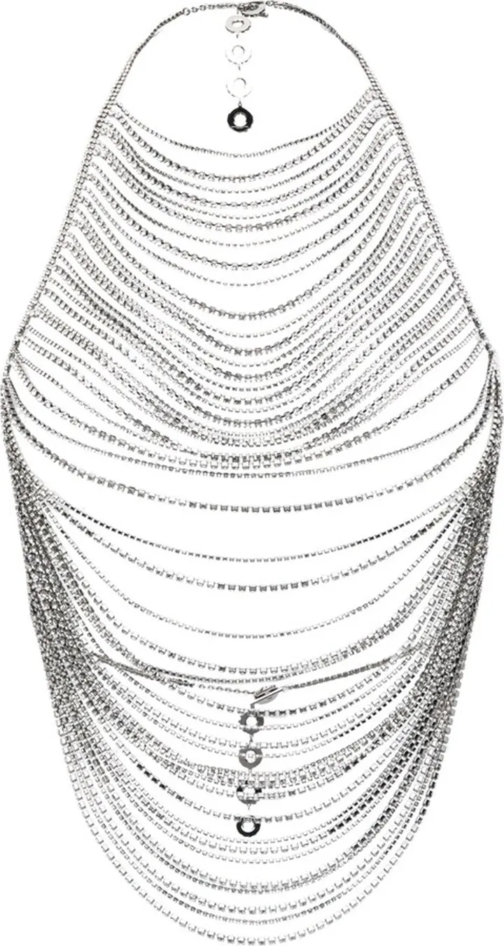 BENEDETTA BRUZZICHES- Aura Crystal-embellished Draped Halter Neck Top