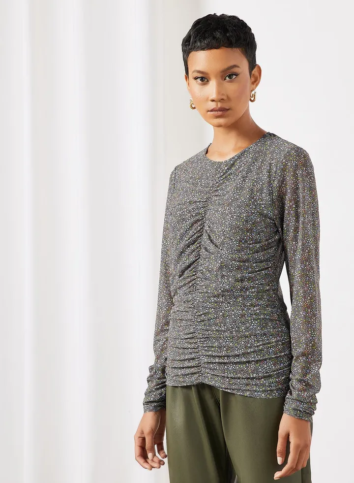 Ruched Front Jersey Top