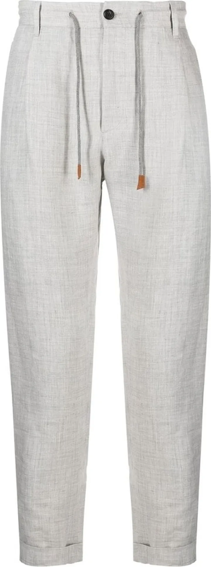 Tapered-Leg Cropped Trousers