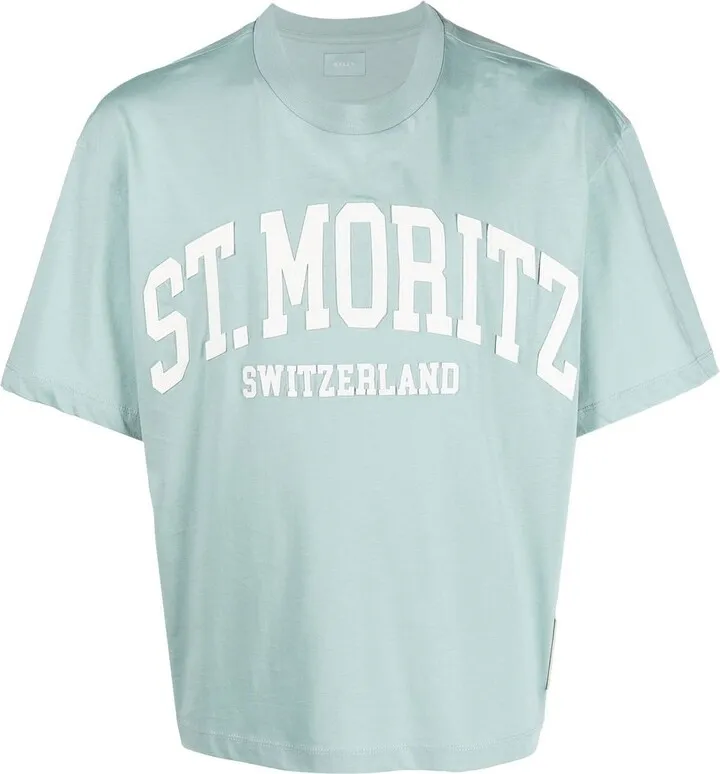 appliqué-slogan short-sleeve T-shirt