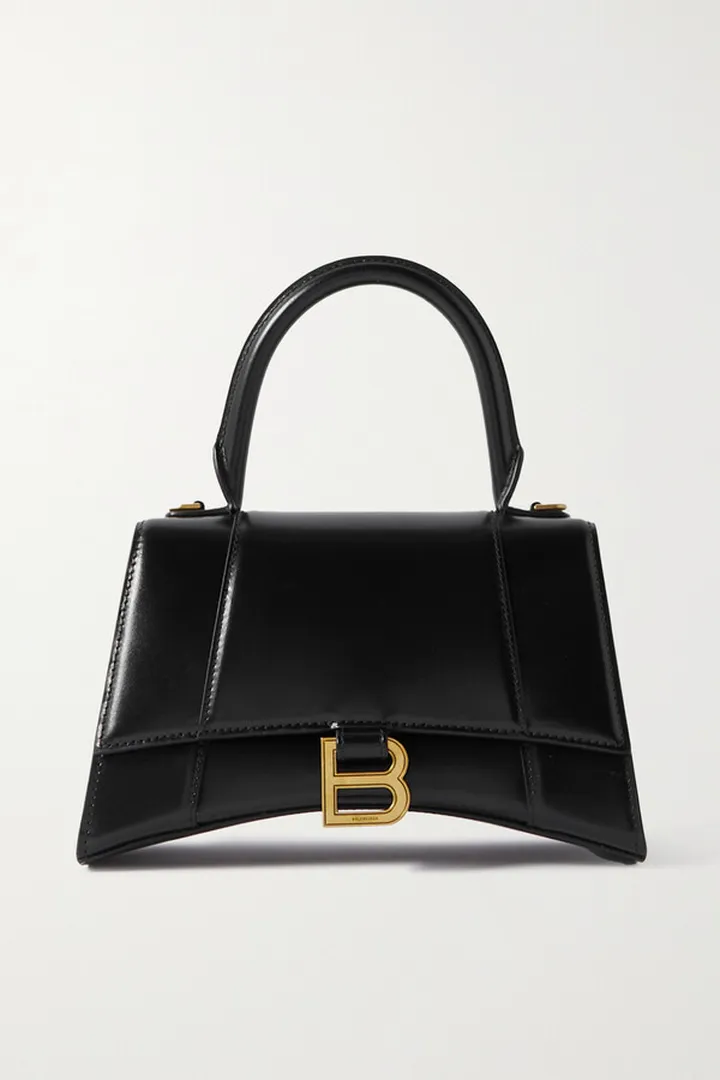 Balenciaga - Hourglass Leather Tote - Black