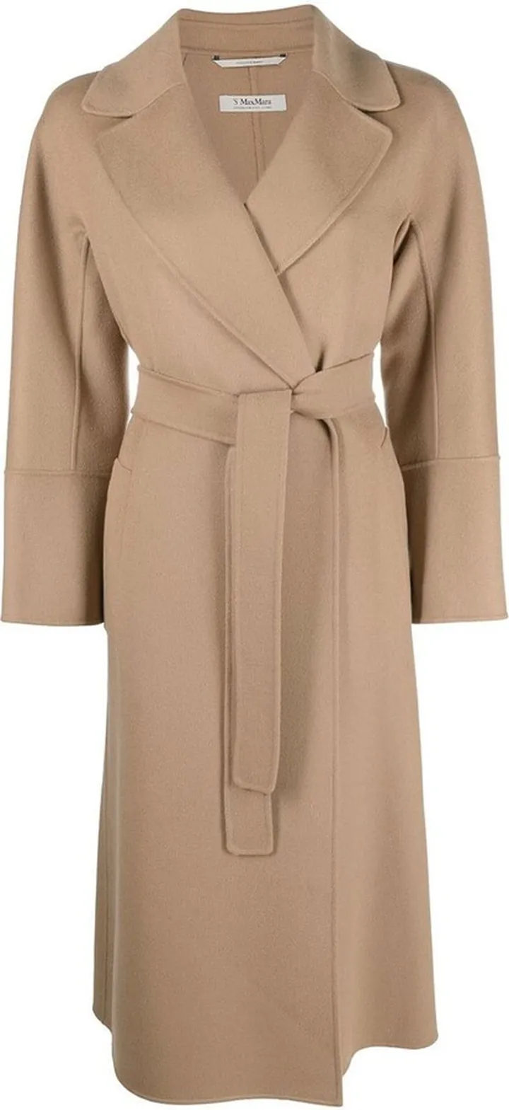 Tied-Waist Wool Coat