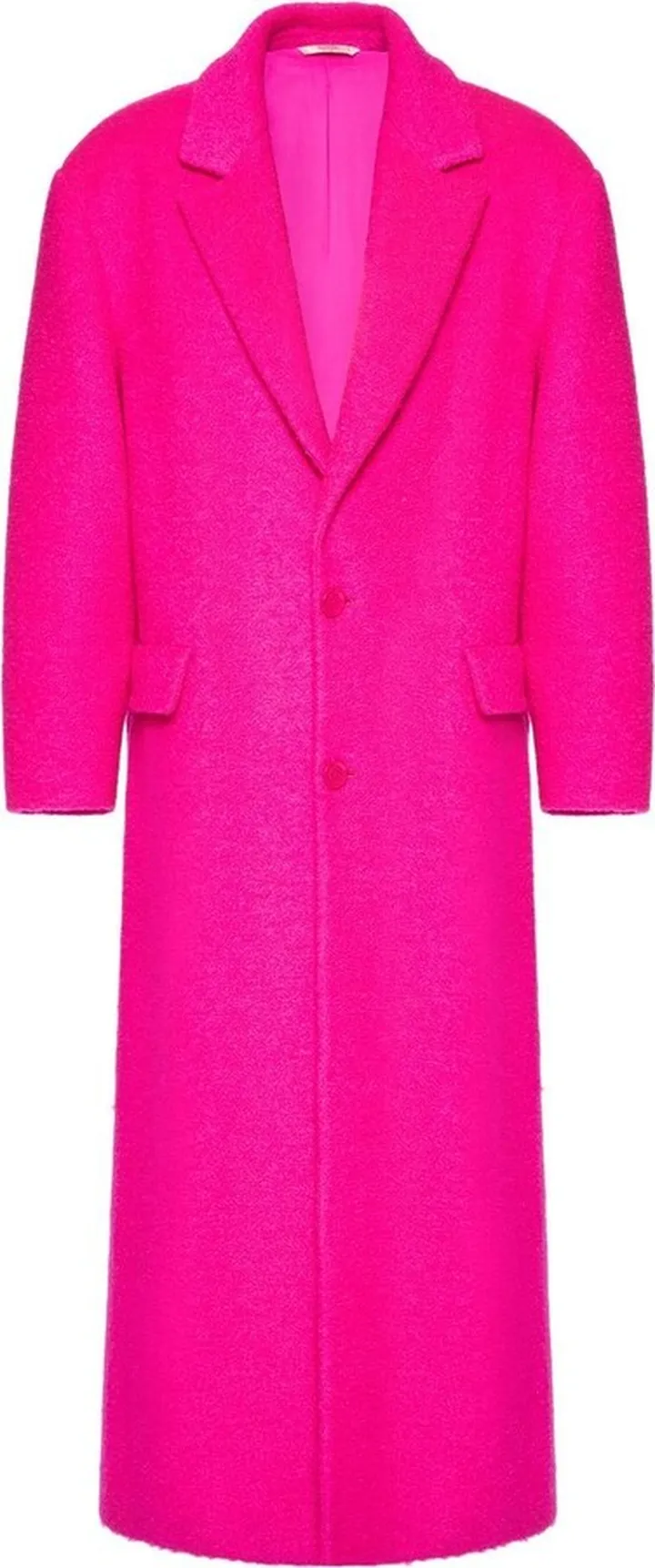 Single-Breasted Wool-Blend Coat