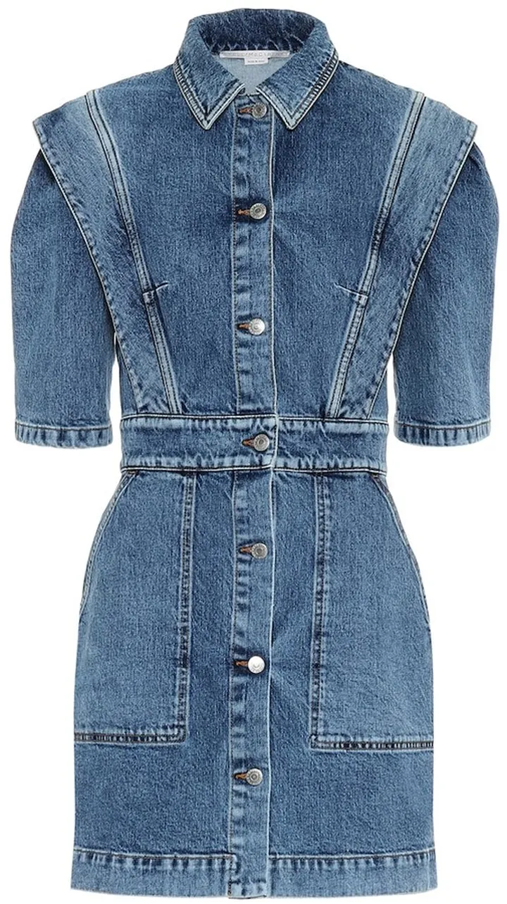 Stretch-denim dress