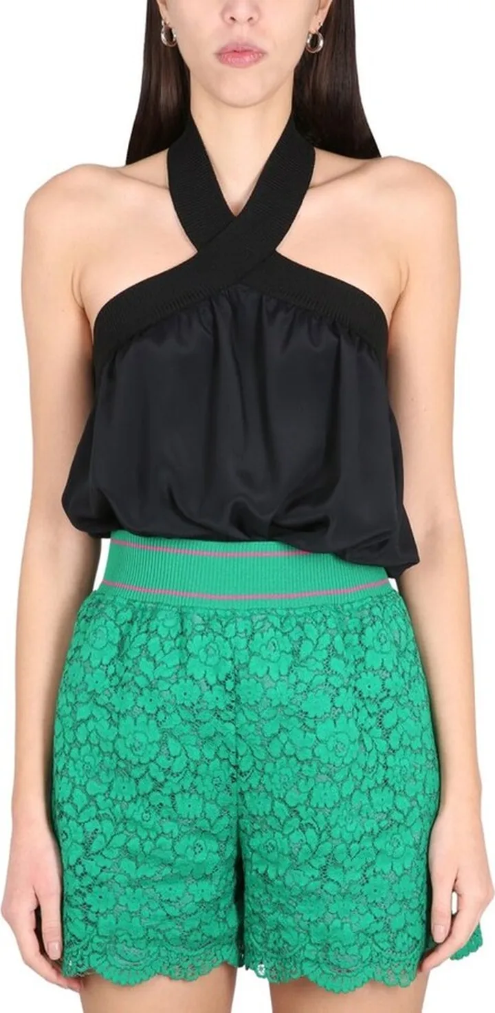 Boutique Moschino Ribbed Halterneck Top