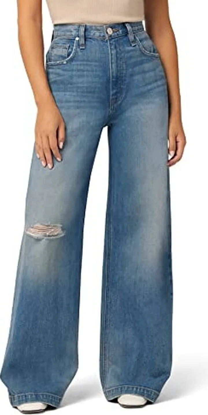 HUDSON Jeans Women's James Ultra HIGH Rise Wideleg Petite