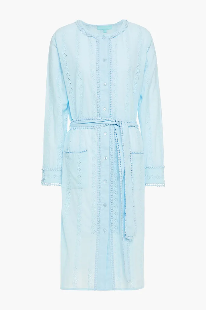 Patty belted broderie anglaise cotton dress