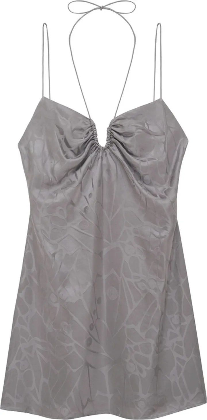 Papillon silk minidress