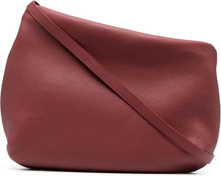 Asymmetric Calf-Leather Shoulder Bag