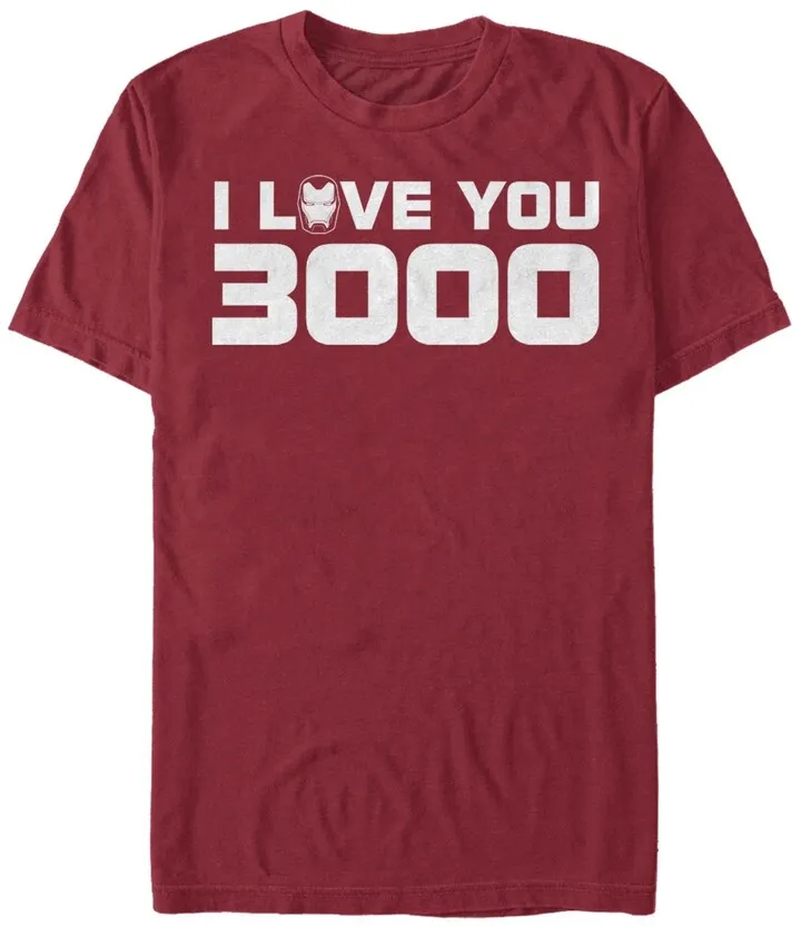 Fifth Sun Men's Iron Man Love Short Sleeve Crew T-shirt