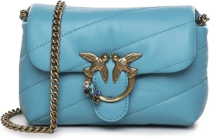Pinko Love Birds Quilted Crossbody Bag