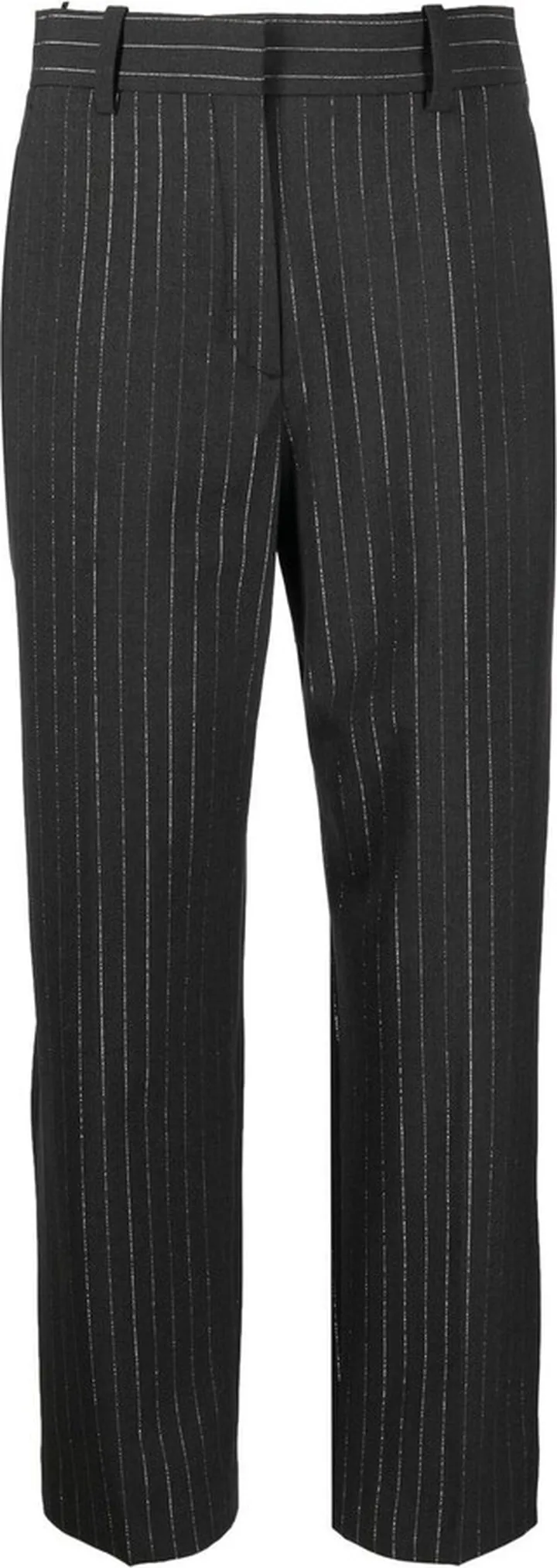 Pinstripe Tailored Cropped Trousers