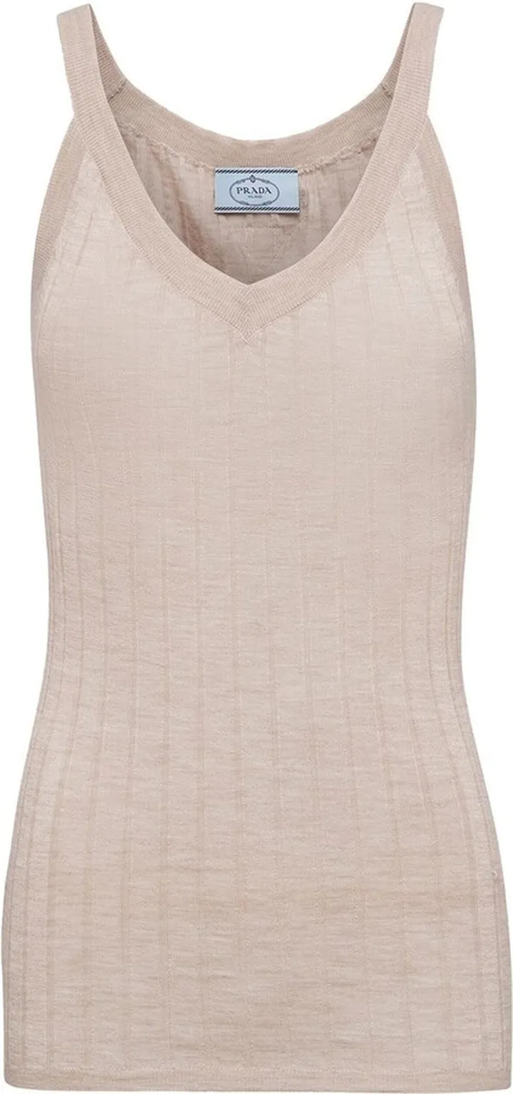 Ribbed Cashmere Tank Top