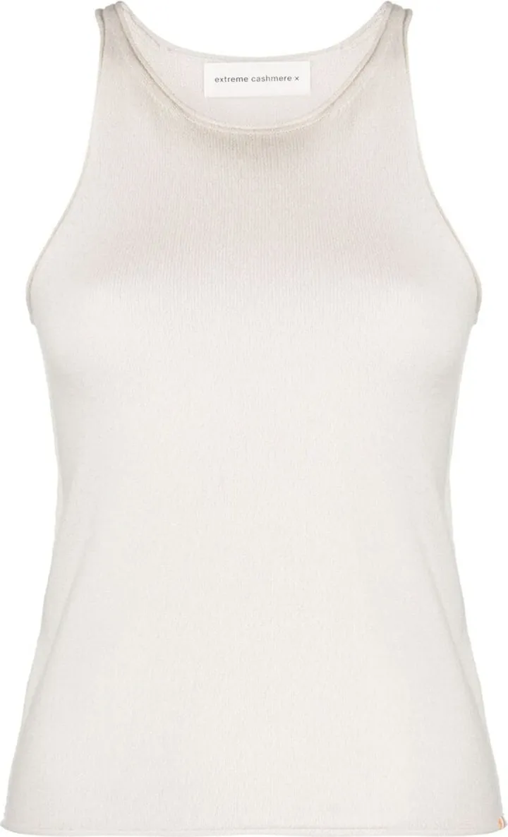 Round-Neck Cashmere Tank Top