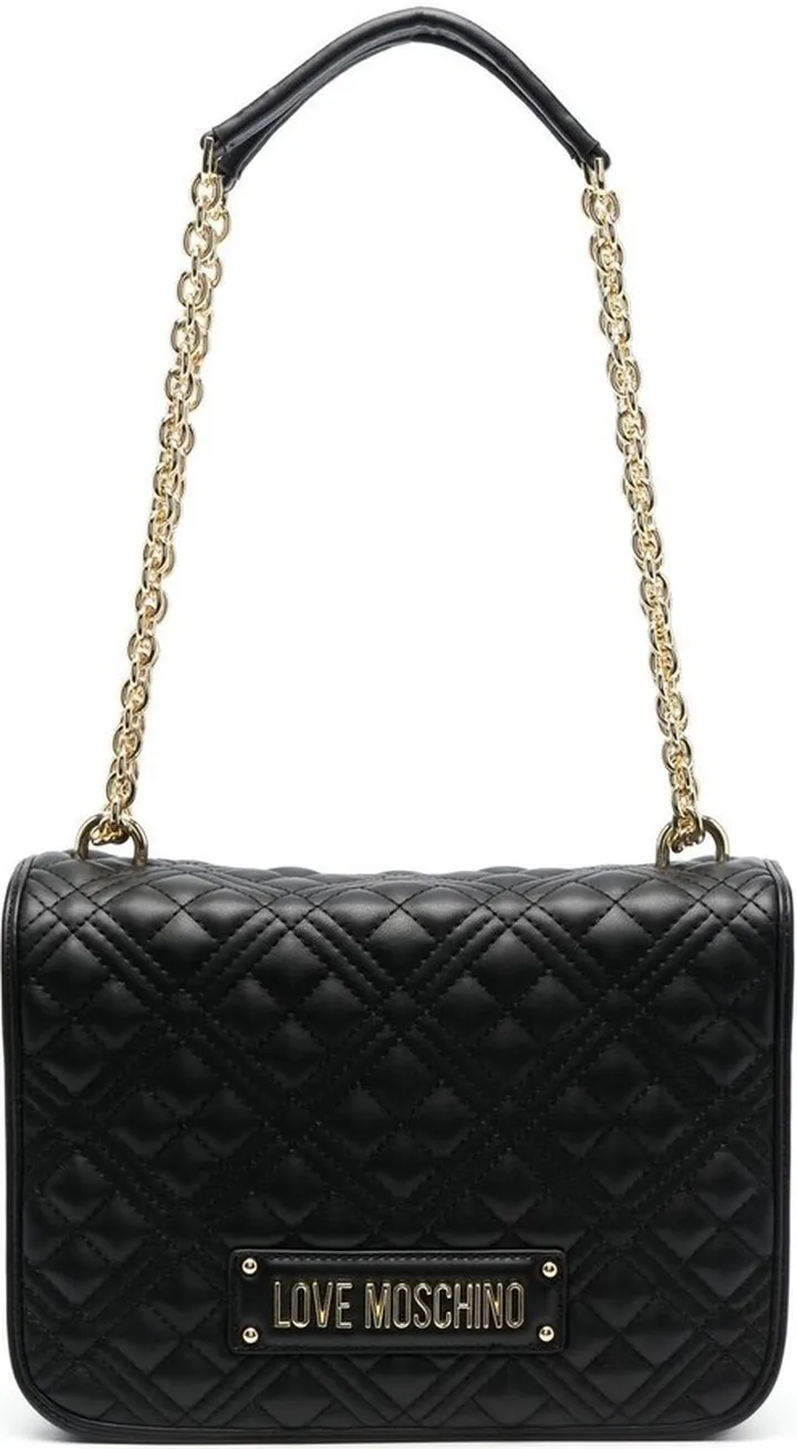 Logo-Plaque Quilted Shoulder Bag