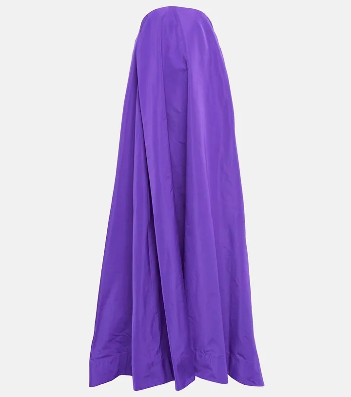 Strapless taffeta gown