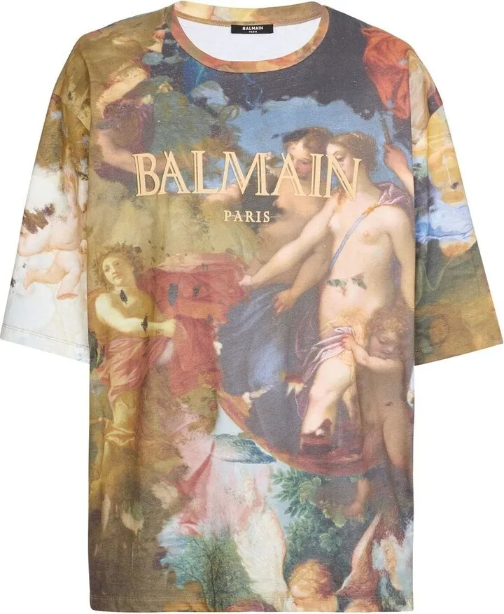 paint-print T-shirt