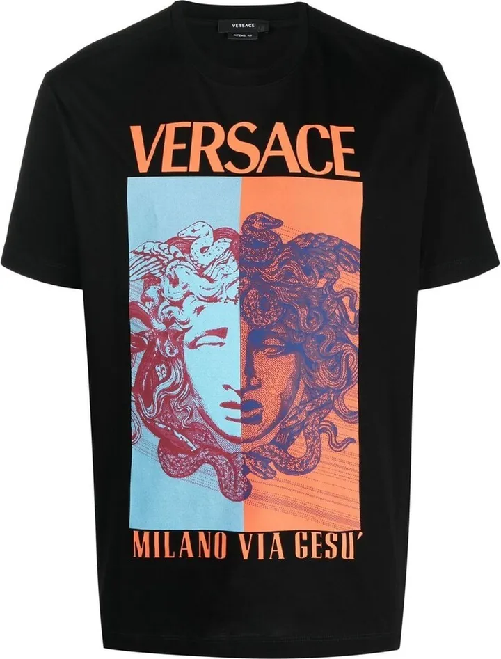 Black Medusa Print T-Shirt