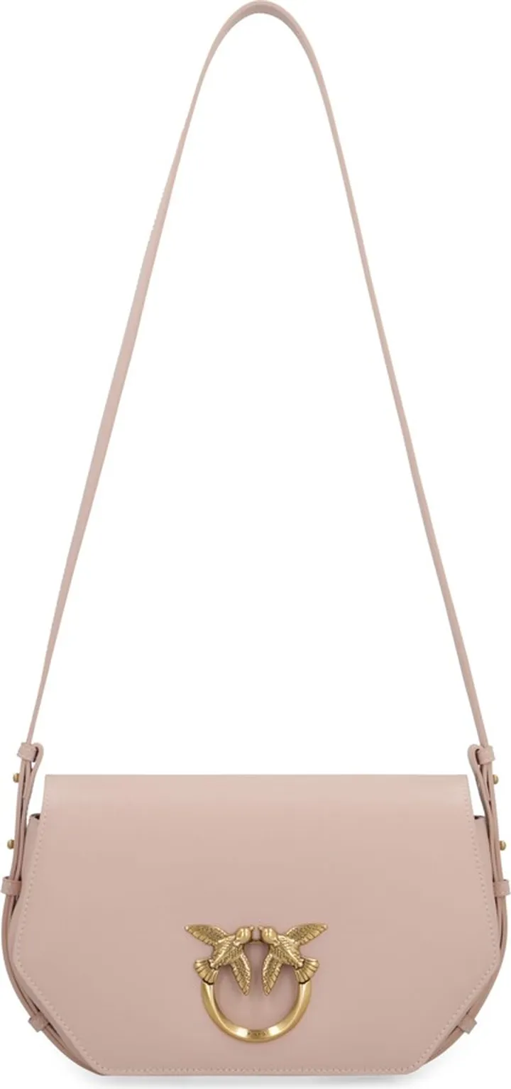 Love Click Exagon Classic Leather Bag Pinko