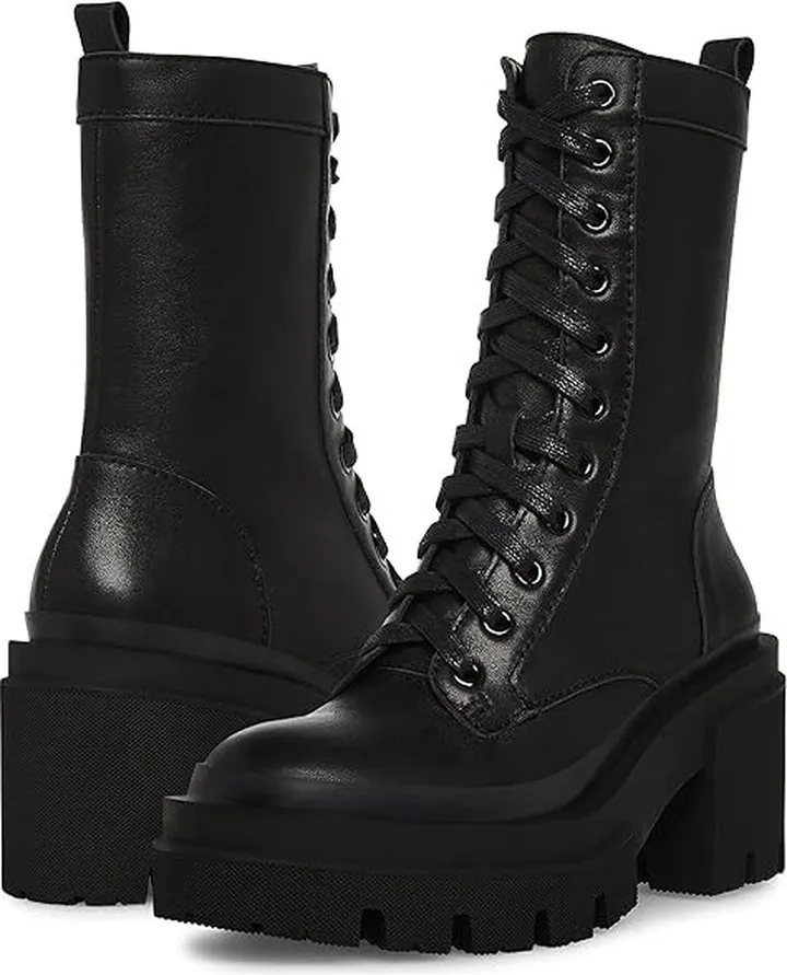 Steve Madden Matryx Boot (Black Leather) Women's Boots