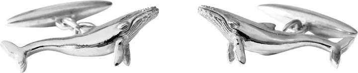 Lee Renee - Blue Whale Cufflinks - Silver