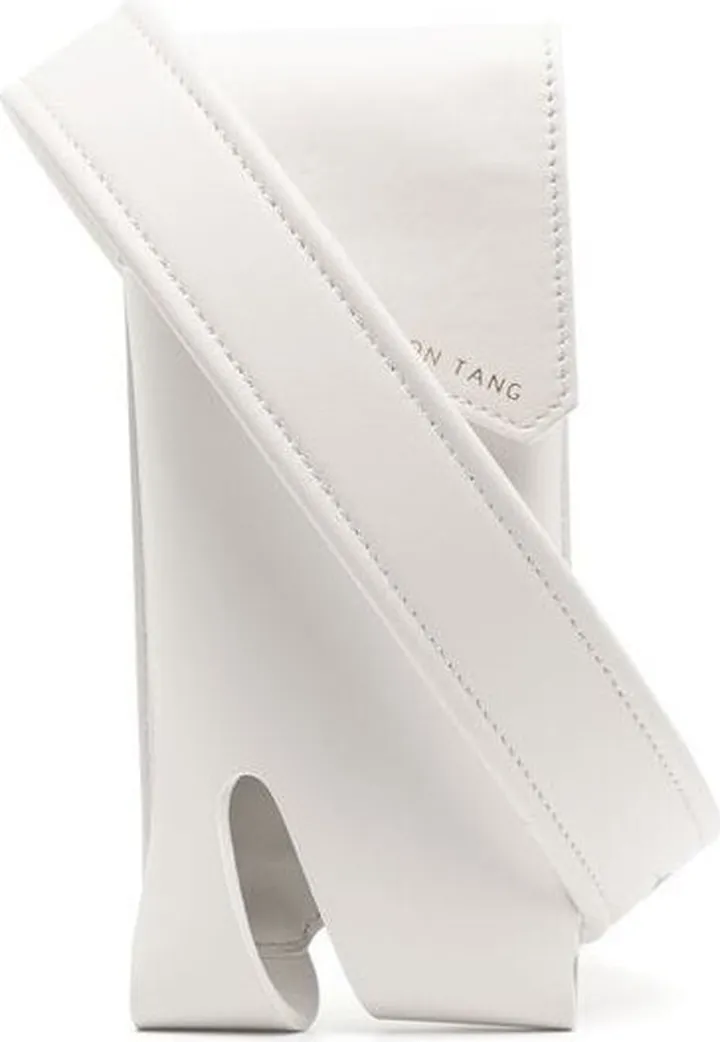 Logo-Print Leather Phone Bag