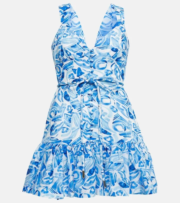 Seine printed cotton minidress