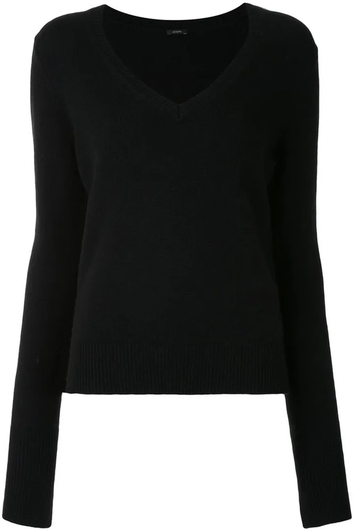 V-neck knitted jumper